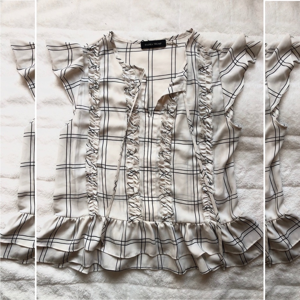 Lovely B&W Stitched/Patterned Blouse